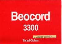 Bang & Olufsen - BeoCord_3300_C-Owners-Manual